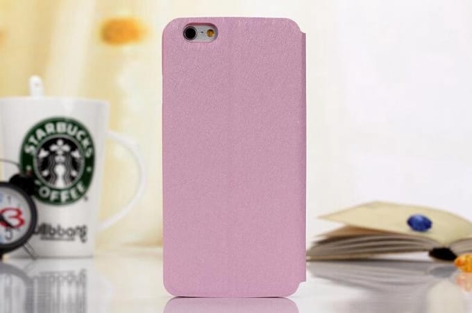 View Cover Zijde Patroon voor iPhone 6 _ Roze