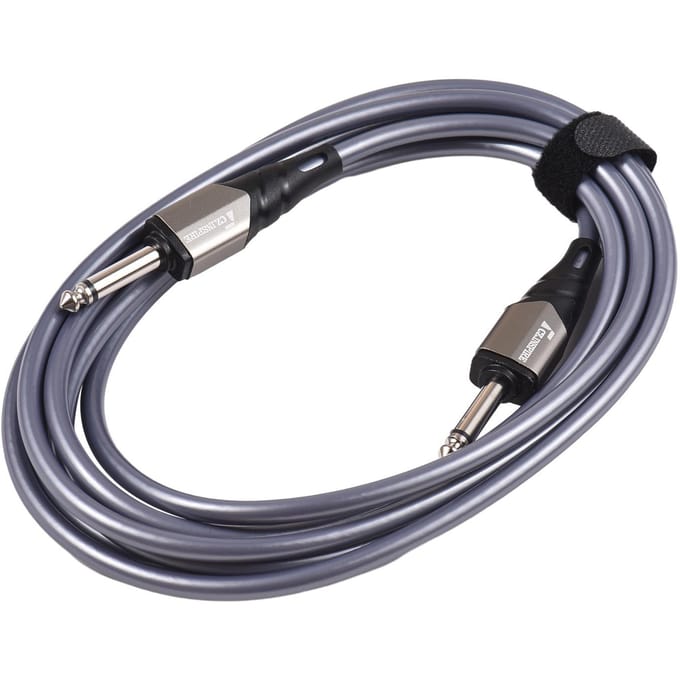 1/4 inch audio-instrumentkabel 3 meter ruisonderdrukking dubbele rechte interface 6,35 mm mono waterdicht zilver