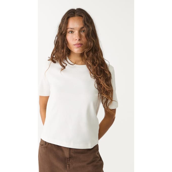 Stradivarius B01 Basic T-shirt regular fit heavy weight  Ecru L