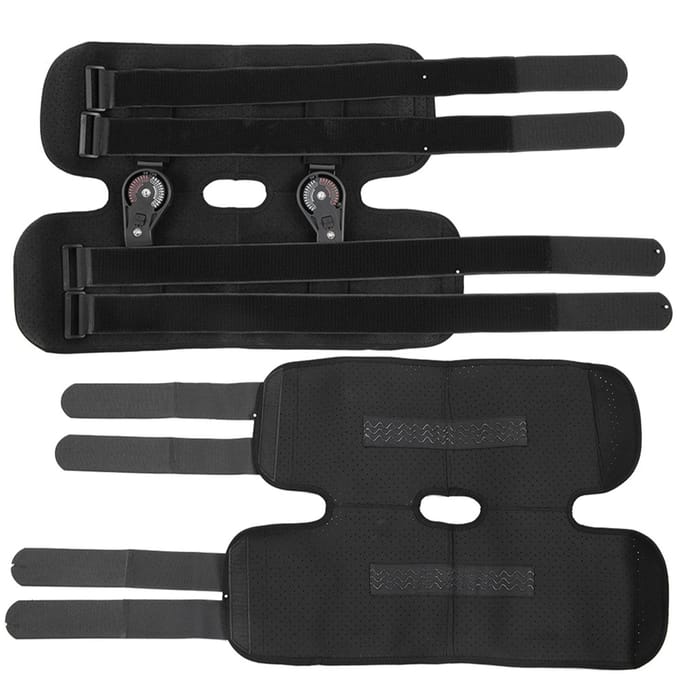 Genouillère Courte Réglable avec Attache à Serrage Ligamentaire Genouillère Support Protecteur (M) M black