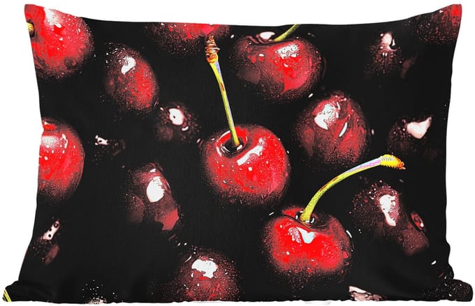 Buitenkussens - Tuin - Rood - Fruit - Kersen - 50x30 cm