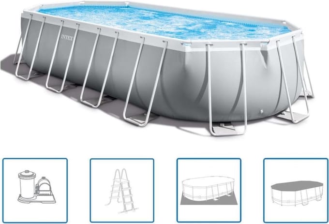 Intex Prism Frame Zwembadset ovaal 610x305x122 cm 26798GN