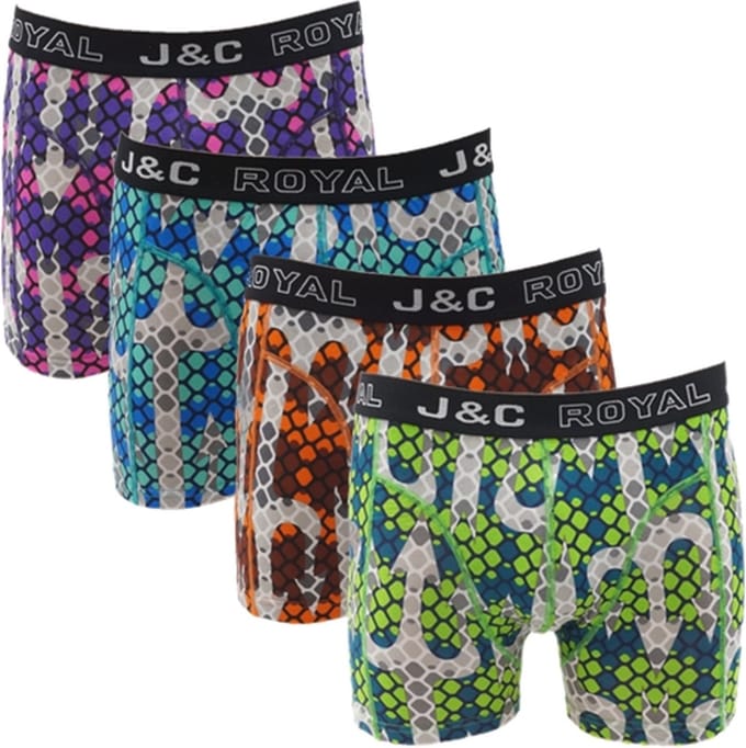 J&C Underwear heren boxershorts - 4-pack - maat XXL - Drietand