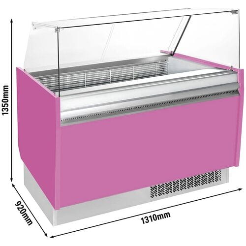 GGM Gastro Eistheke LIAM - 1310mm - Statisch - für 10+10x 5 Liter Eisbehälter - Pink Roze