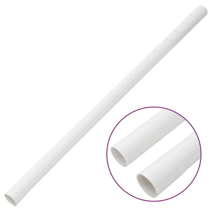 vidaXL - Kabelgoten - met - klemmen - Ø32 - mm - 30 - m - PVC