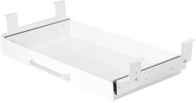 Onder bureaulade Organizer - Uitschuifbare Lade Tafel - Bureau Organisatie - Verstelbare Beugels - 53.3 cm - Wit