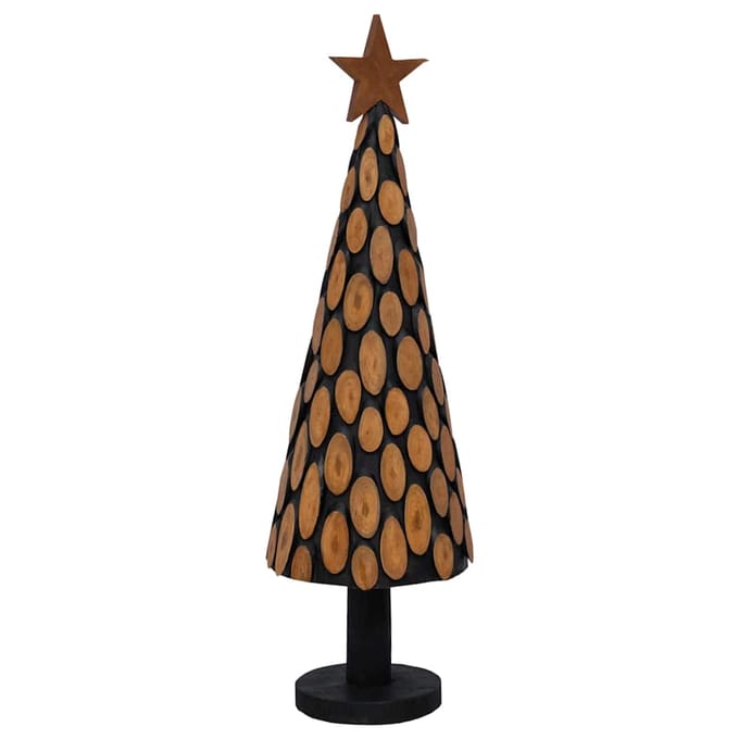 vidaXL - Kerstboom - Bruin - 149 - cm - Massief - Teakhout