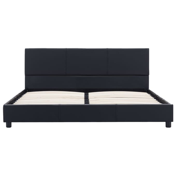 vidaXL - Bedframe - kunstleer - zwart - 140x200 - cm
