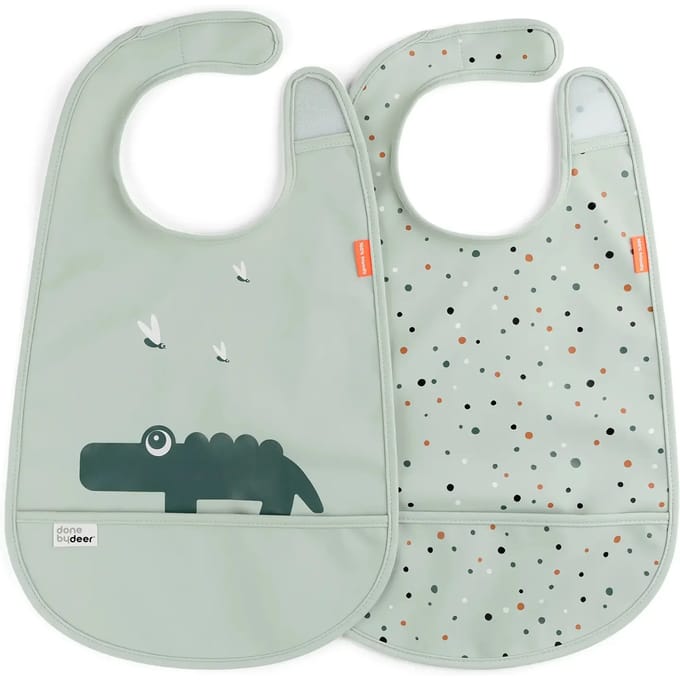 Done by Deer slabbetje set van 2 - Croco Green