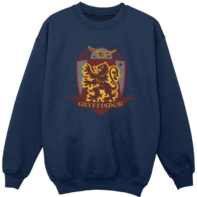 Harry Potter Jongens Gryffindor borstembleem Sweatshirt (Marineblauw)