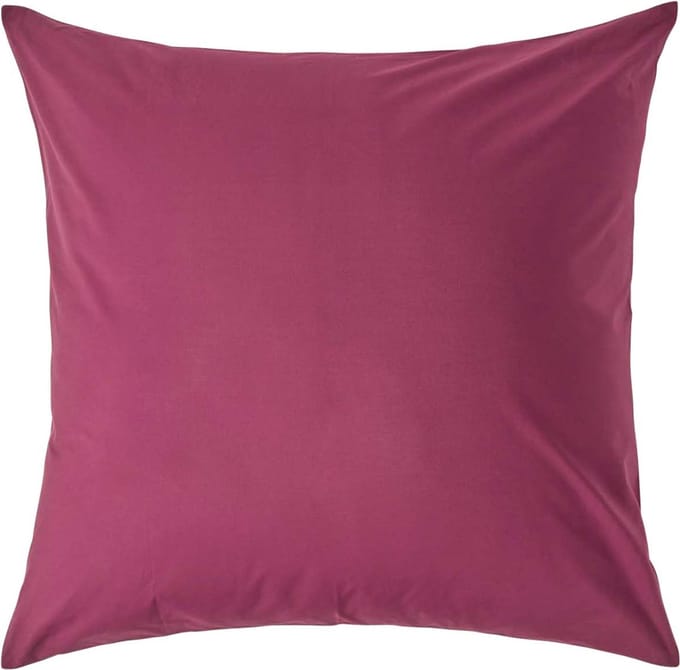 Homescapes Kussensloop 80x80 cm – Bordeaux – 100% Egyptisch Perkal Katoen – 200 TC