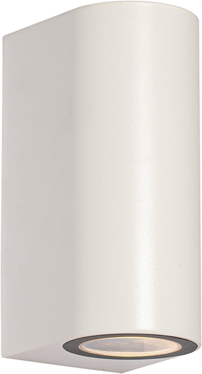 QAZQA baleno - Moderne Wandlamp voor buiten - 2 lichts - D 9.2 cm - Wit - Buitenverlichting