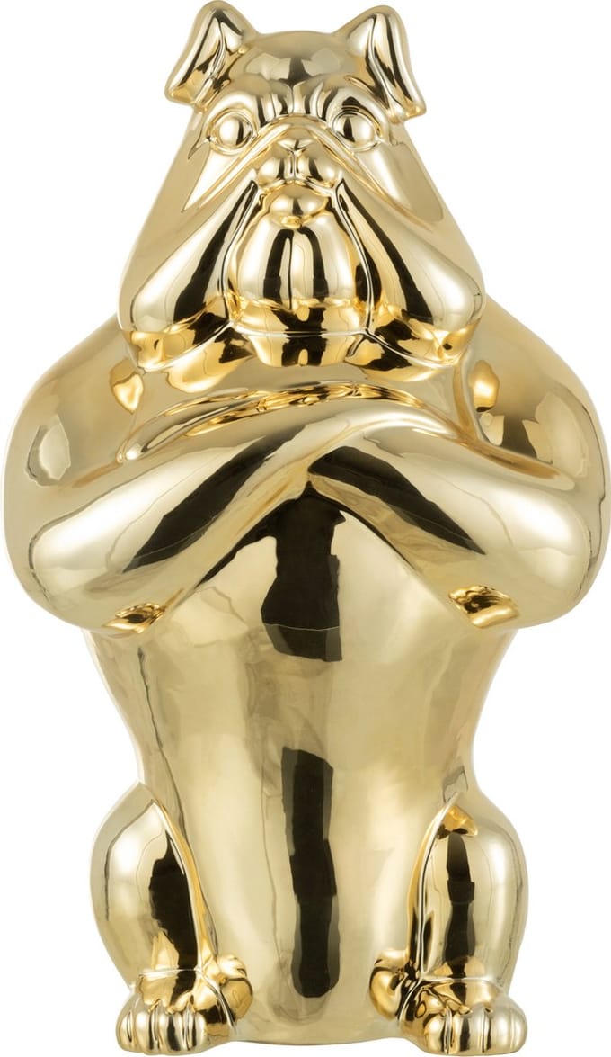 J-Line Bulldog Keramiek Goud Large