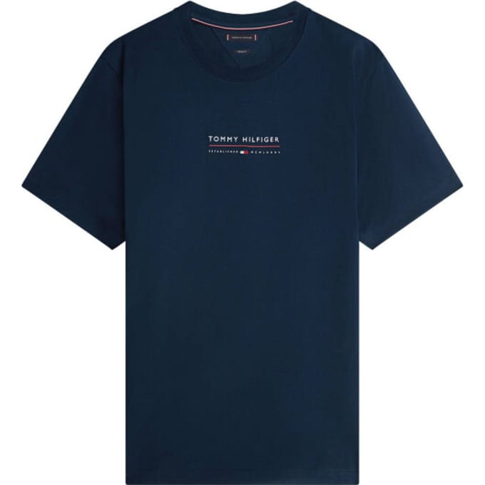 Tommy Hilfiger T-shirt Logo Jersey Crew Neck Desert Sky  XL
