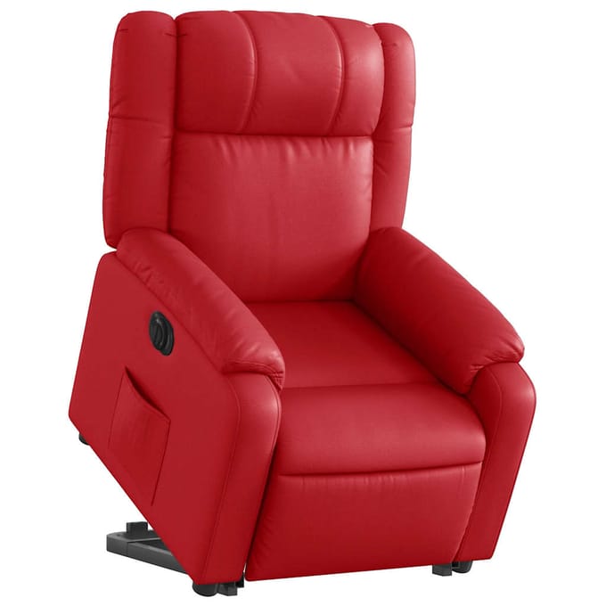 vidaXL - Sta-op-stoel - elektrisch - kunstleer - rood