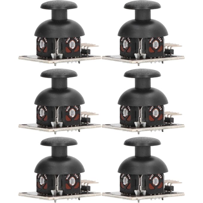 Kit de remplacement de 6 modules de contrôleur de jeu à double axe XY pour capteur de joystick KY‑023 black