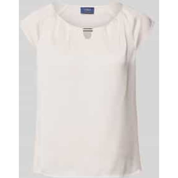 T-shirt van satijn met ronde hals