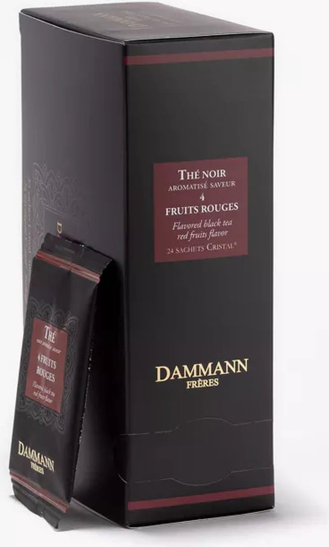 Dammann Frères - 4 Fruits Rouge - 24 Crystal teabags - zwarte thee