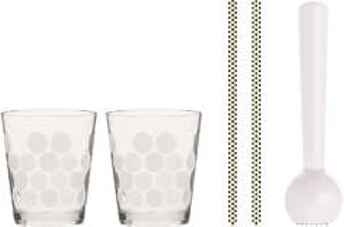 Zak!Designs DotDot Cocktailset - 2 Personen - Wit