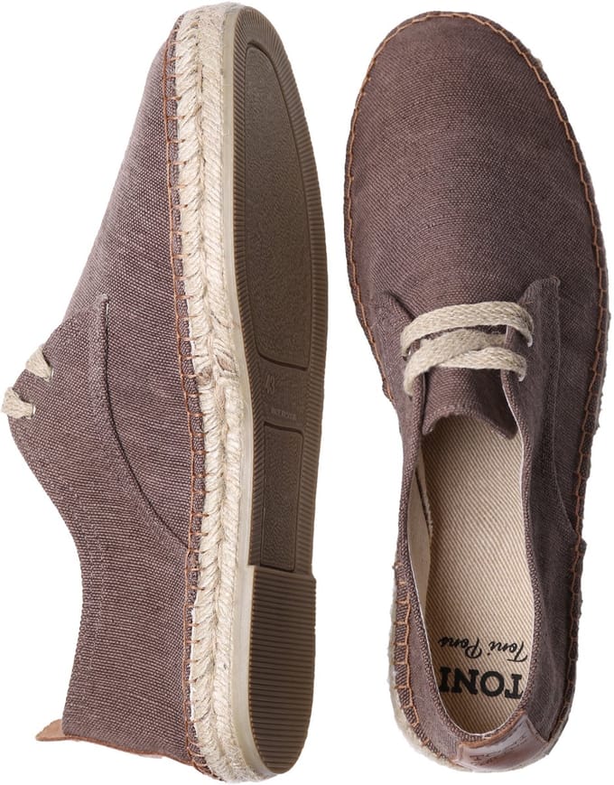 DIXON | Heren espadrilles met veters - BRUIN, 39
