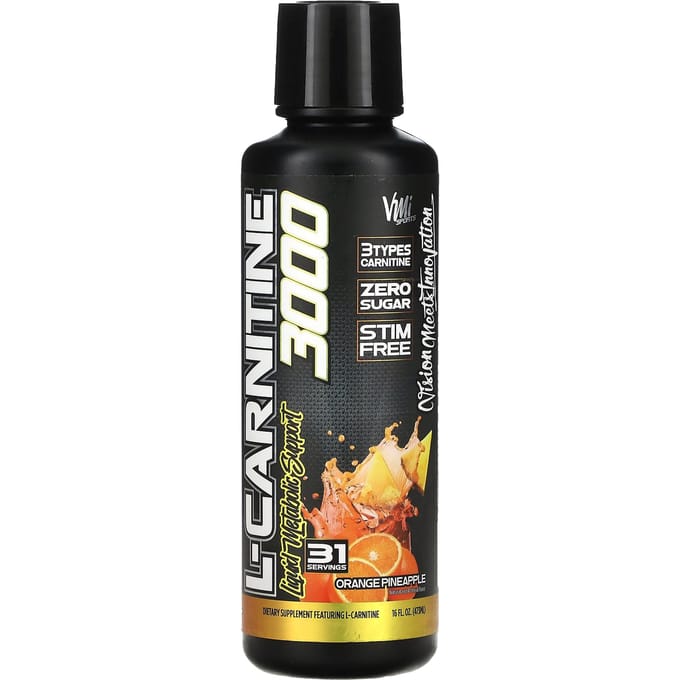 VMI Sports, L-Carnitine 3000, Ananas Orange, 16 fl oz (473ml)