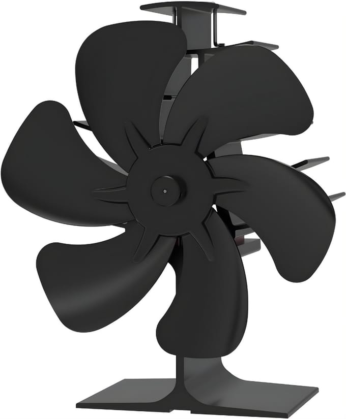 DYNA® Kachelventilator - Kachel Elektrisch - Kachelventilator Voor - Zwart - 8cm x 16cm x 20cm