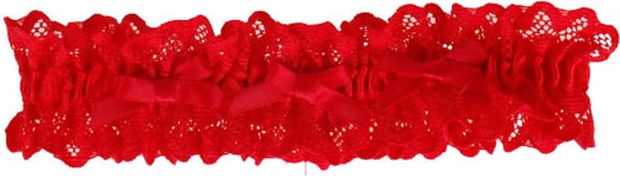 Kousenband rood kant
