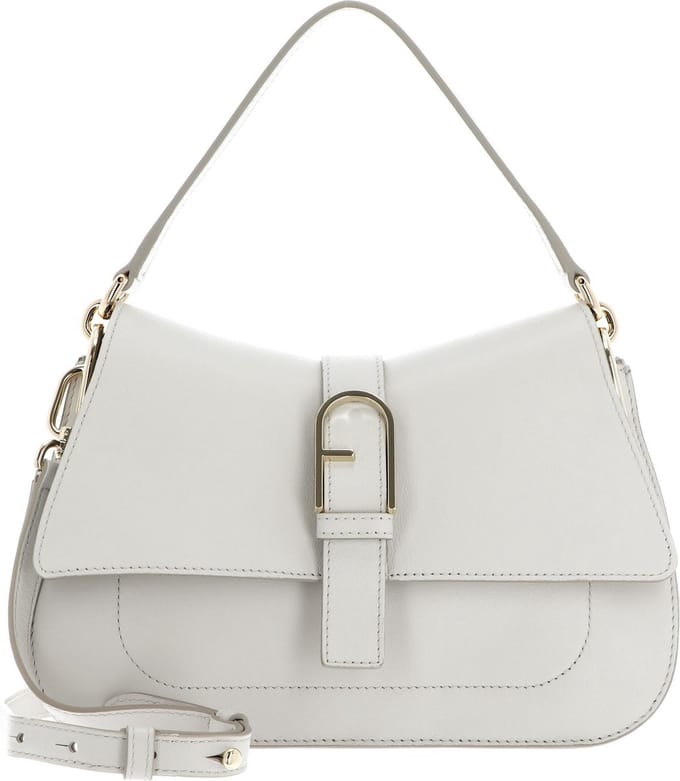 FURLA Leren Schoudertas Flow Top Handle Marshmallow Crème