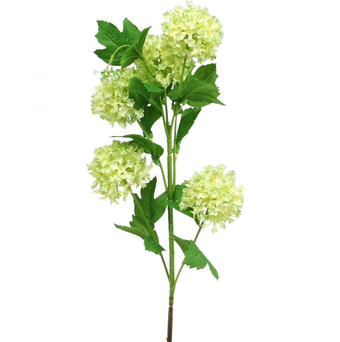 Kunst sneeuwbal, deco tak, kunstplant groen Ø6.5cm L78cm