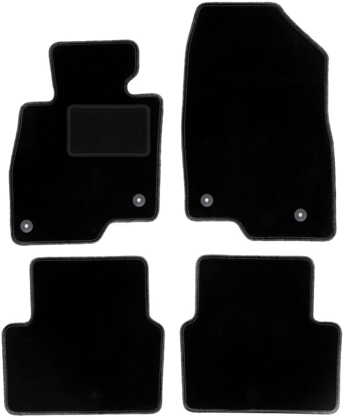 Zwarte veloursmatten voor: Mazda 3 III (BM) hatchback, sedan (2013-)