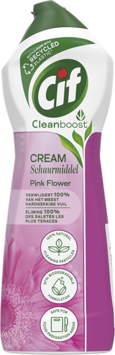 Cif - Schuurmiddel - 750ml - Cream - Pink Flower