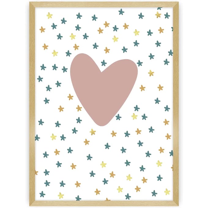 Frame - jolie image coeur licorne Yellow Tipi