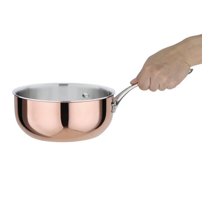 Triwall Koperen Sauteuse Conisch - 20cm - Vogue CM677 - Horeca & Professioneel