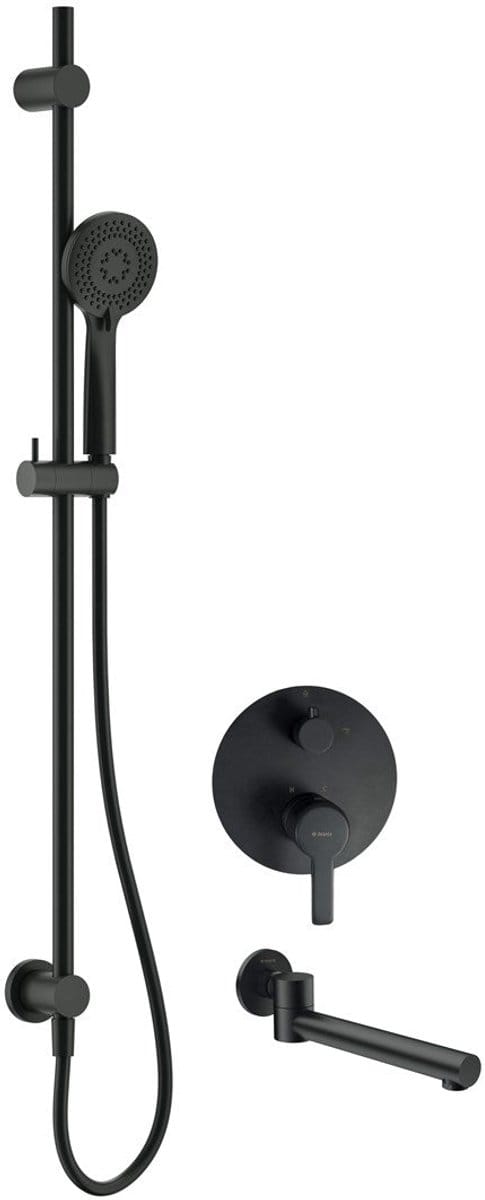 Concealed shower set with bath spout