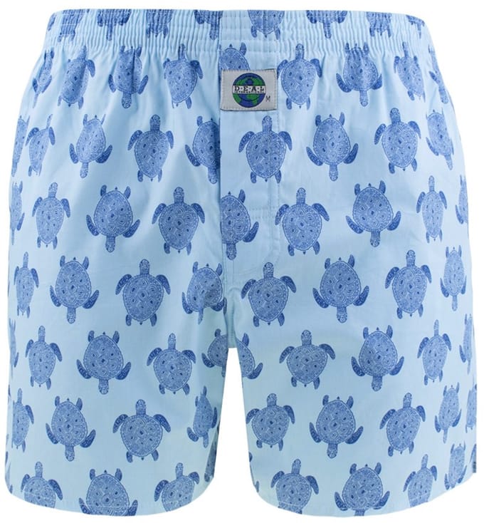 DEAL heren wijde boxershort turtle blauw 192289