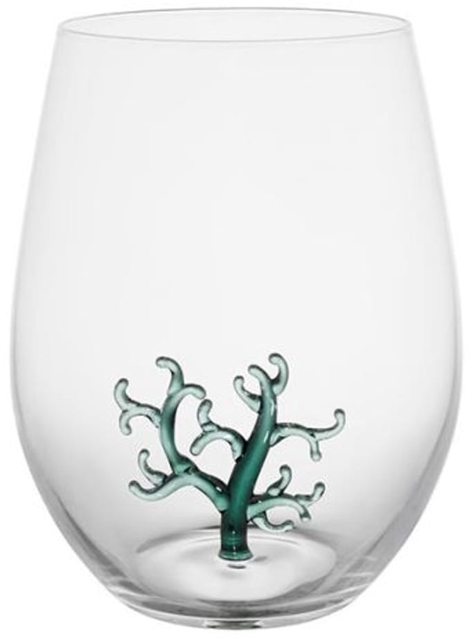 ZES stuks - glas waterglas limonadeglas Coral Emerald