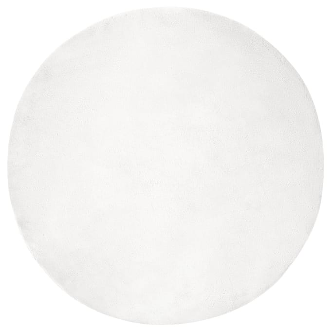 vidaXL - Antislip - vloerkleed - van - imitatie - konijnenbont - OLITE - Wit