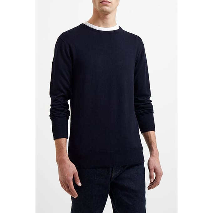 French Connection A Crew Blue Taglia: XS | Maglioni a maglia Outlet | Uomo | Blu