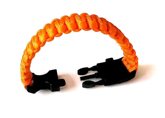 Oranje Paracord Survival Armband Kompas