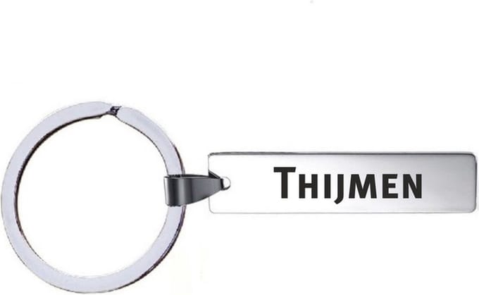 Sleutelhanger Met Naam - Thijmen - RVS