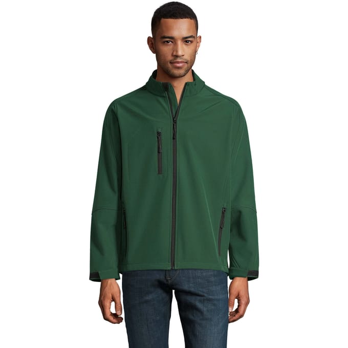 SOLS Heren Relax Soft Shell Jas (Fles groen)