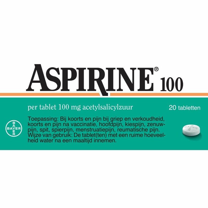 Aspirine 100 mg - 2 x 20 tabletten - Voordeelverpakking