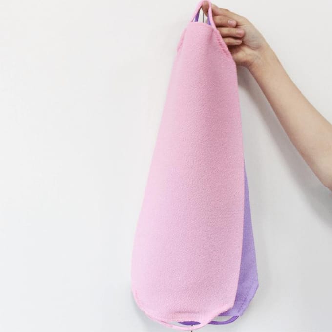 Thuis Lang Schrobdoek, Elastisch Uitrekbaar Mat Achterkant Handdoek, Gebruikt Voor Baden En Modderbad Schrobben grasgroene kleur
