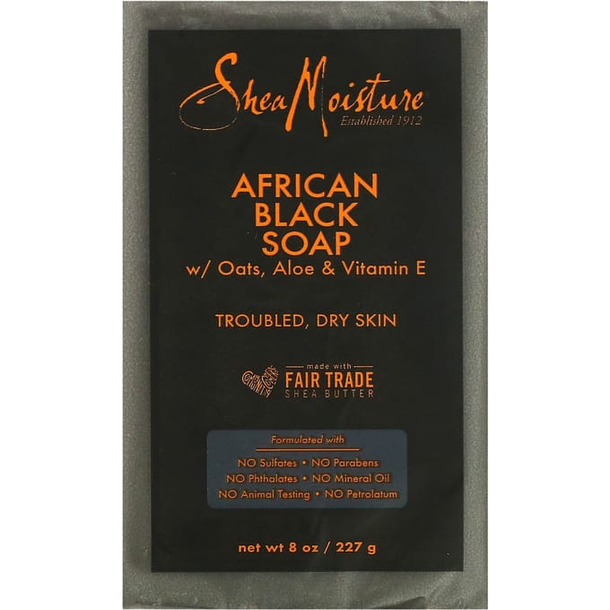 SheaMoisture, Afrikaanse Zwarte Zeepreep, met haver, aloë, vitamine E, 227 g (8 Oz) gray