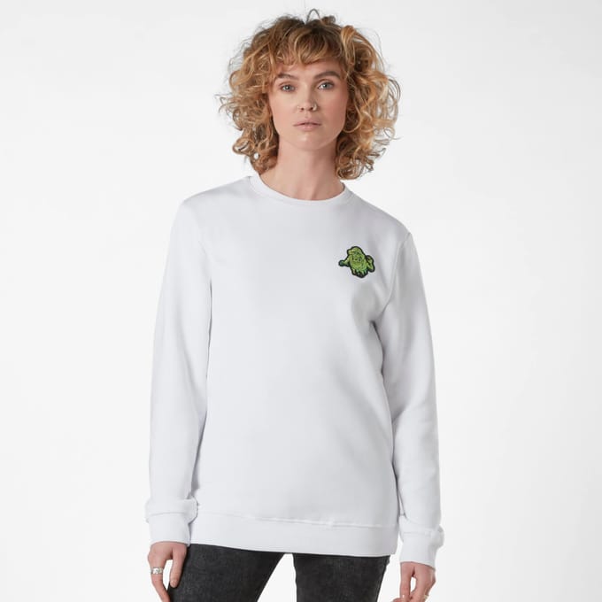 Ghostbusters Slimer Pocket Square Sweatshirt - Wit - S