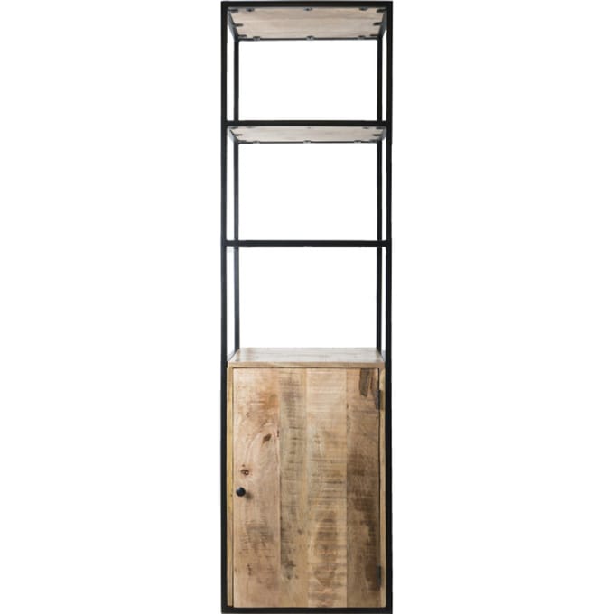Vakkenkast Cil 200 x 55 cm - Met deurtje - Industriële / Moderne Stijl