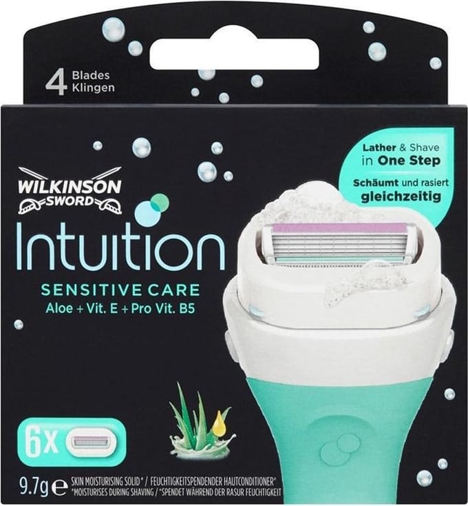 Wilkinson Intuition 2-in-1 Sensitive Care Voordeelverpakking - navulmesjes 6 stuks