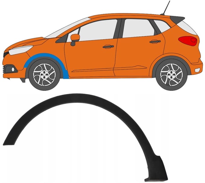 Spatbord sierlijst wielkast voor Renault Captur 2013-2020 / Links