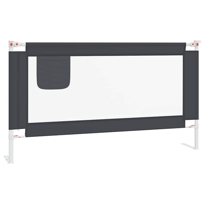vidaXL Bedhekje peuter 150x25 cm stof donkergrijs