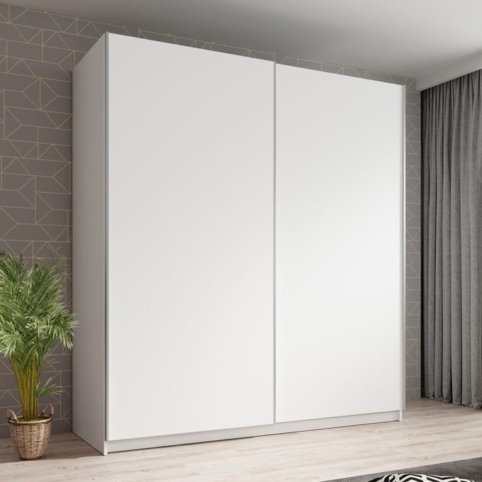 Meubella - Kledingkast Ganaro - Wit - 180 cm